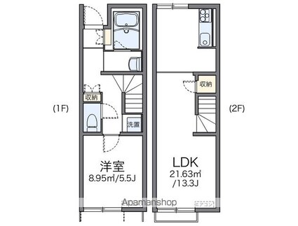 レオネクスト耳納[1LDK/46.94m2]の間取図