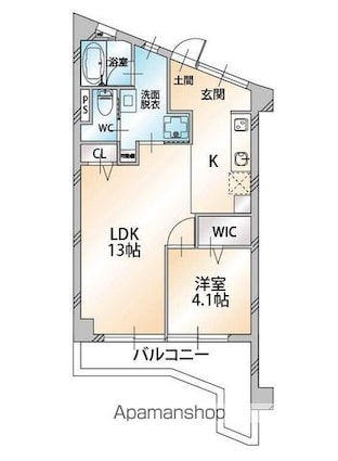 百石ハイツ[1LDK/42.18m2]の間取図
