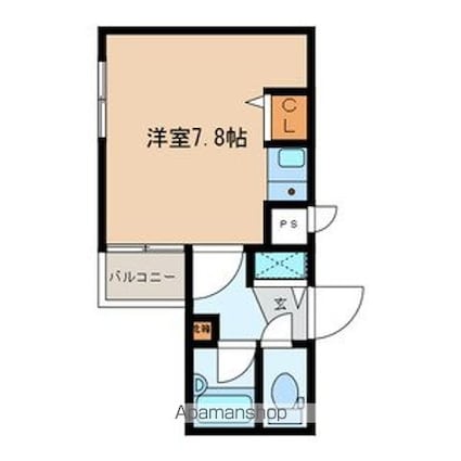 グランディ１２[1R/19.91m2]の間取図