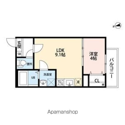 Ｅｄｅｎ[1LDK/32.34m2]の間取図
