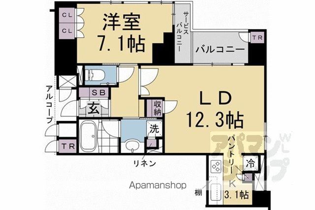 ブランズ京都河原町通の間取り写真