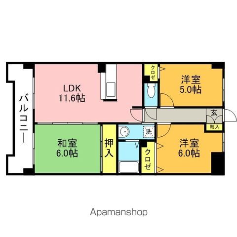 シャン　ド　フルールの間取り