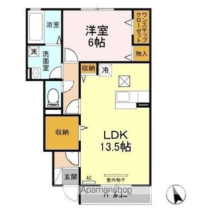 グレイス中氷鉋[1LDK/52.51m2]の間取図