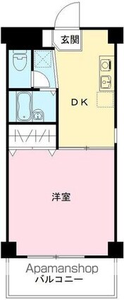ウィング烏森[1DK/31.37m2]の間取図