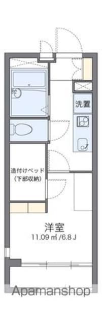 レオパレス中央Ⅱ[1K/19.87m2]の間取図