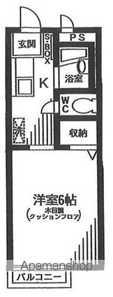 東京都武蔵野市吉祥寺東町１丁目[1K/20.46m2]の間取図
