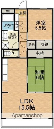 長野県松本市開智２丁目[2LDK/67.5m2]の間取図