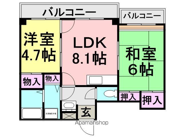 ラビアンローズ津田の間取り写真