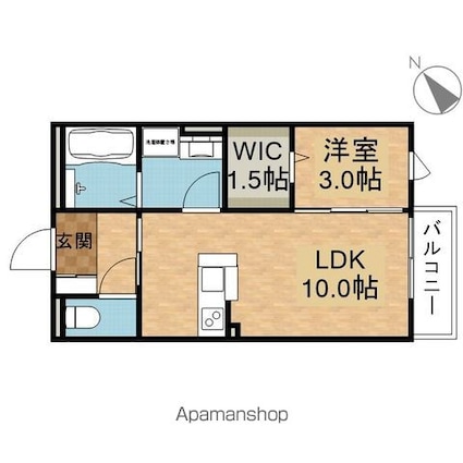 トランクライン　エイト[1LDK/33.75m2]の間取図