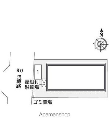 レオパレス和[1K/23.61m2]の配置図