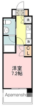 ＬａＳａｎｔｅ上杉[1K/24.48m2]の間取図