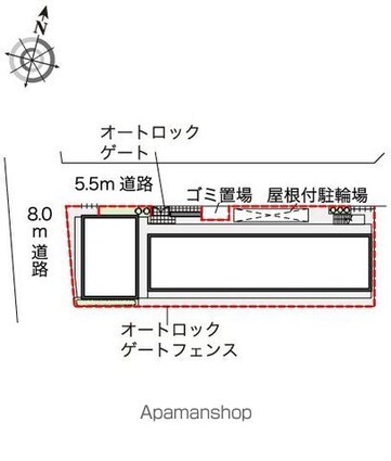 レオパレスプランドール鶴見[1K/19.87m2]の配置図