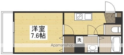 ????????????????[1K/26.35m2]の間取図