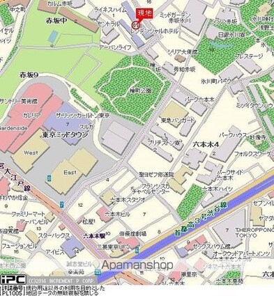 東京都港区赤坂９丁目[1R/15.26m2]の周辺