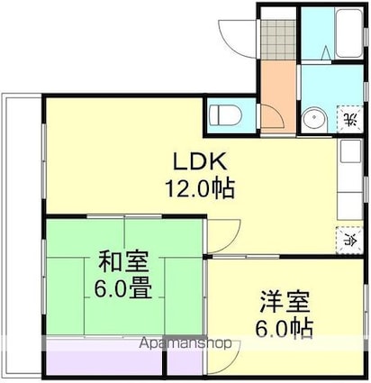 エトアール吉浦[2LDK/50.62m2]の間取図