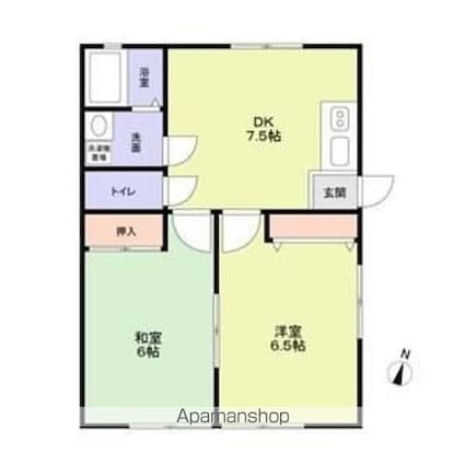 テラスＡ[2DK/45.54m2]の間取図