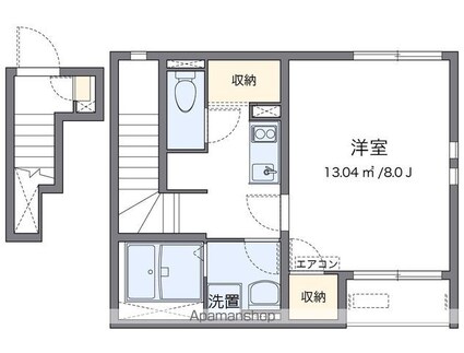 クレイノサングランツ[1K/30.6m2]の間取図