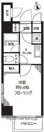 フォロス中村橋[1K/20.16m2]の間取図