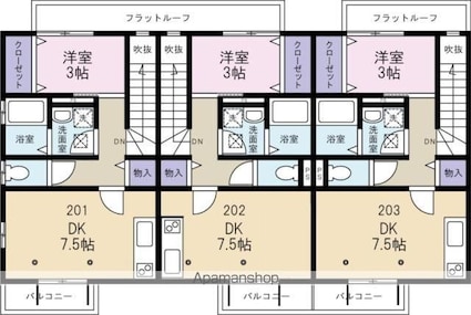 ラ・カーサ・ミーア[1DK/36.85m2]の間取図