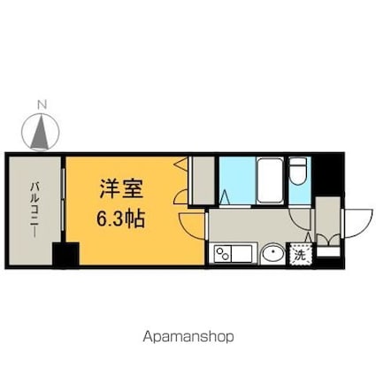 プレサンス泉セントマーク[1K/20.72m2]の間取図