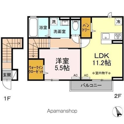 ｕｒｂａｎ　ｏｍａｃｈｉ[1LDK/49.96m2]の間取図