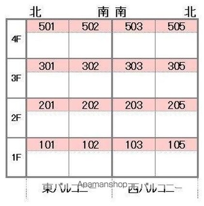 パラドール東雲１[1K/22.54m2]の配置図