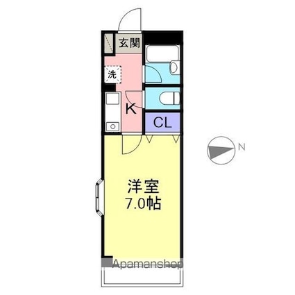 ＦＤＬ鳥谷野[1K/21.45m2]の間取図
