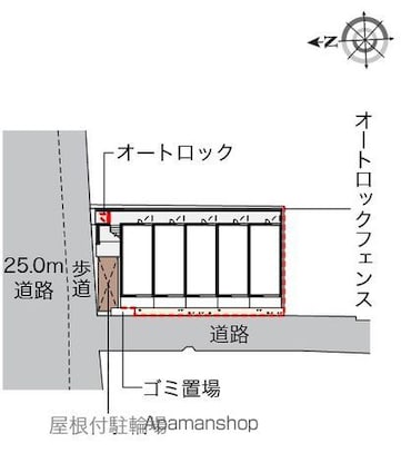 レオネクストルフェリ[1K/22.54m2]の配置図