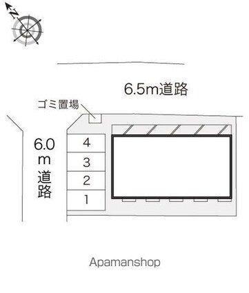レオパレスグローセ[1K/26.08m2]の配置図