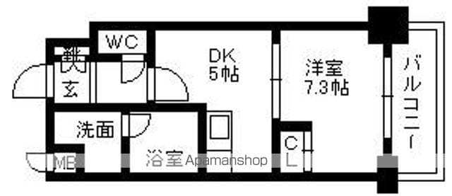 パークサイド加治屋町の間取り写真