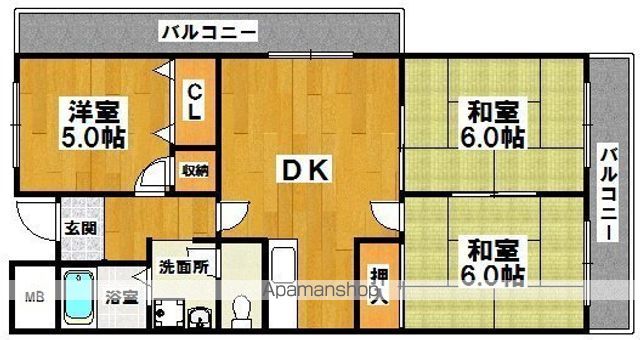 カーサ三国ヶ丘の間取り写真