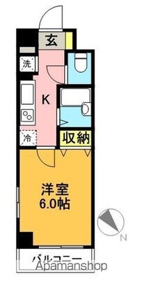 東京都杉並区和泉２丁目[1K/20.9m2]の間取図