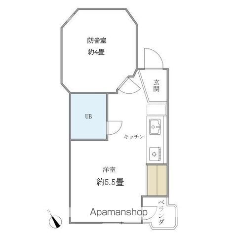 落合ミュージックハイムの間取り写真