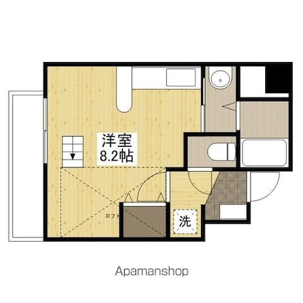 グランマーレ１７[1R/23.5m2]の間取図