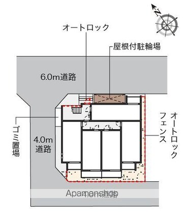 クレイノグランツ藤２５[1K/20.7m2]の配置図