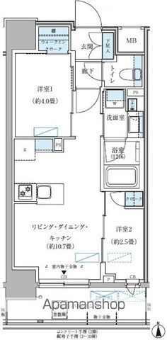 パークアクシス大森山王の間取り写真