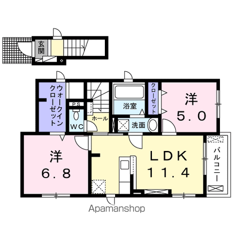ホフヌング弐番館の間取り写真