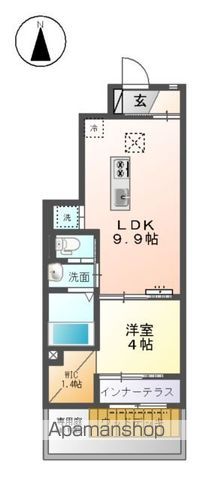 【岐阜市六条大溝のアパートの間取り】