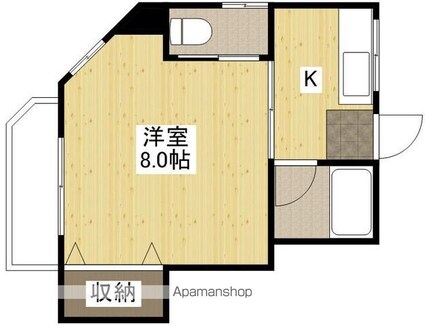 広島県広島市中区千田町３丁目[1K/25m2]の間取図