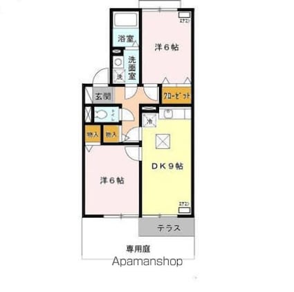 和歌山県和歌山市松江北７丁目[2DK/50.08m2]の間取図