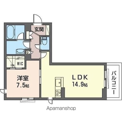 ＳＫＹ　ＣＲＯＳＳ[1LDK/53.38m2]の間取図