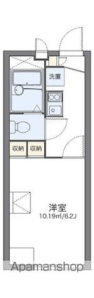 レオパレス天台[1K/19.87m2]の間取図