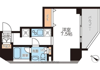ＧＲＡＮ　ＰＡＳＥＯ本駒込[1K/26.5m2]の間取図