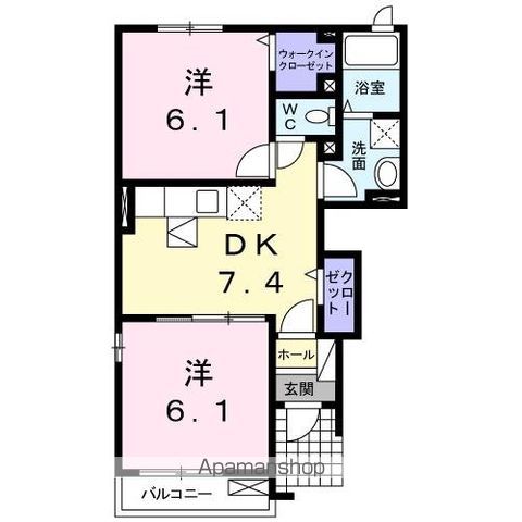 高松琴平電鉄志度線 八栗駅 徒歩6分 2階建 築16年の間取り写真