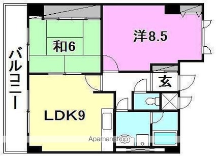 ＨＡＭＡＤＡ　ＢＬＤ[2DK/59m2]の間取図