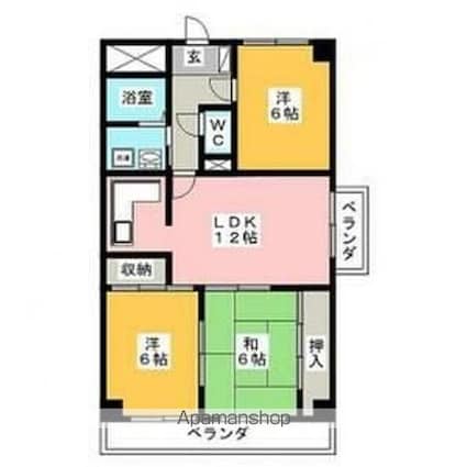 ＴＨＥ　Ｔ．Ｏ．Ｍ[3LDK/69.23m2]の間取図