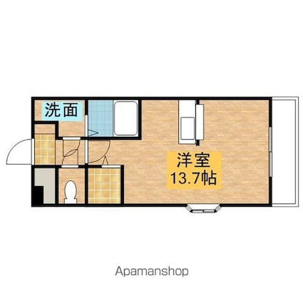 グランド・ステージ樽味[1R/30m2]の間取図