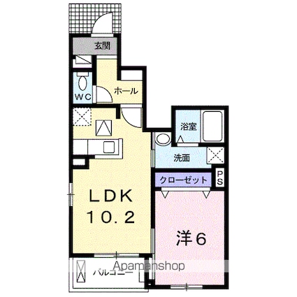 和歌山県和歌山市有本[1LDK/41.24m2]の間取図