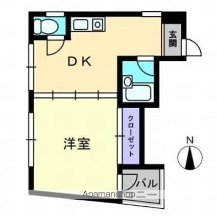 メゾン塩屋[1DK/24.05m2]の間取図