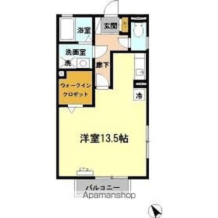 ゴールドセブン　ＡＢ[1R/37.78m2]の間取図